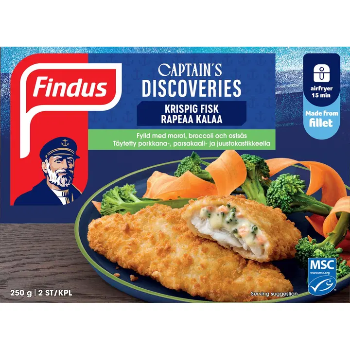 Findus Captains Discoveries kalafileet juusto- kasvistäytteellä 250g