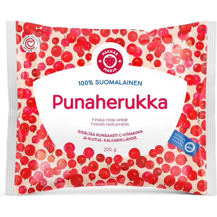 Pakkasmarja 100% suomalainen punaherukka 200g