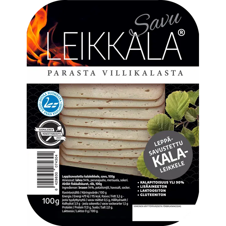 Leikkala- Leppäsavustettu kalaleikkele, savu 100G
