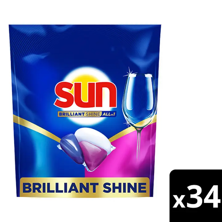 Sun brilliant shine all-in-1 Konetiskitabletti 34 kpl