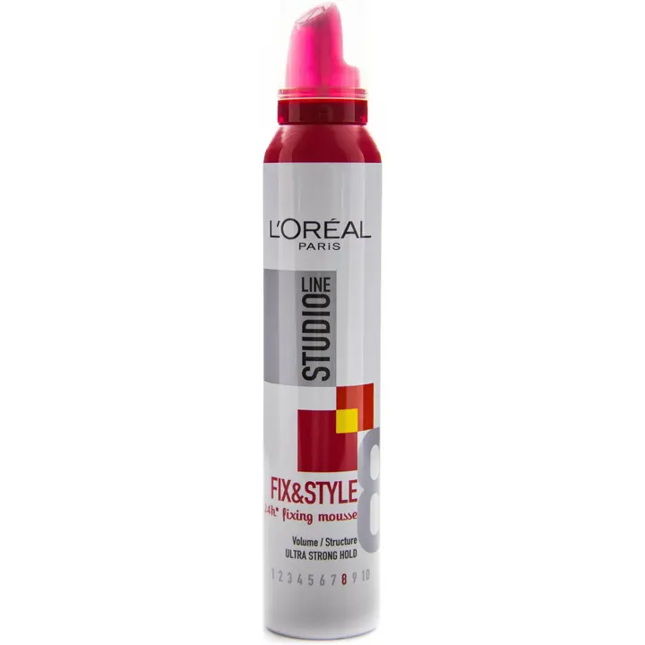 L'Oréal Paris Studio Line Fix&Style Fixing Mousse Ultra Strong ultravoim tuuheutt muotovaahto, 8/10 200ml