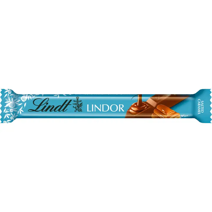 Lindt LINDOR Maitosuklaapatukka karamelli-merisuola täyte 38g
