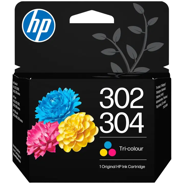 HP mustepatruuna 302/304 kolmiväri
