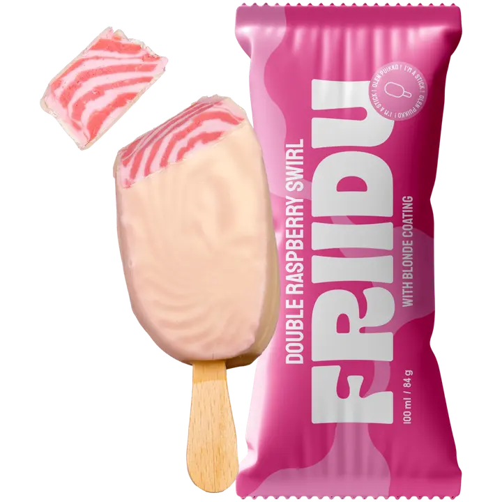 Friidu jäätelöpuikko Double Raspberry Swirl 100ml/84g