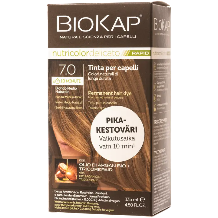 Biokap nutricolor delicato rapid 7.0 natural medium blond