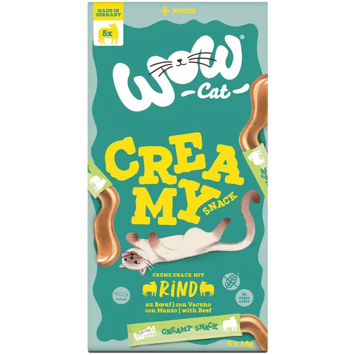 WOW CAT Creamy Snack Nöt 5 x 16 g