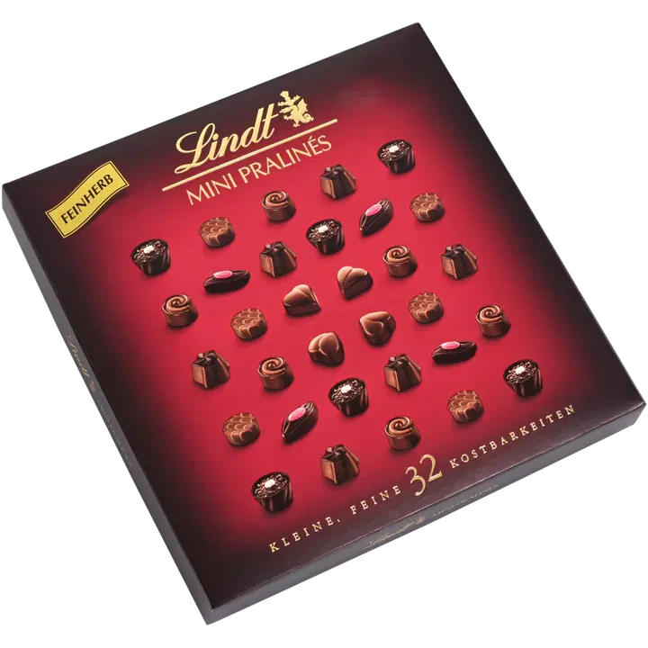 Lindt MINI PRALINÉS tummasuklaa minikonvehdit, valikoima 163g