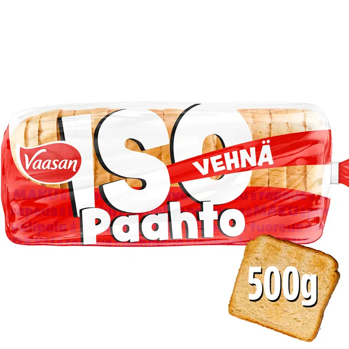 Vaasan ISOpaahto Vehnä 500g paahtoleipä