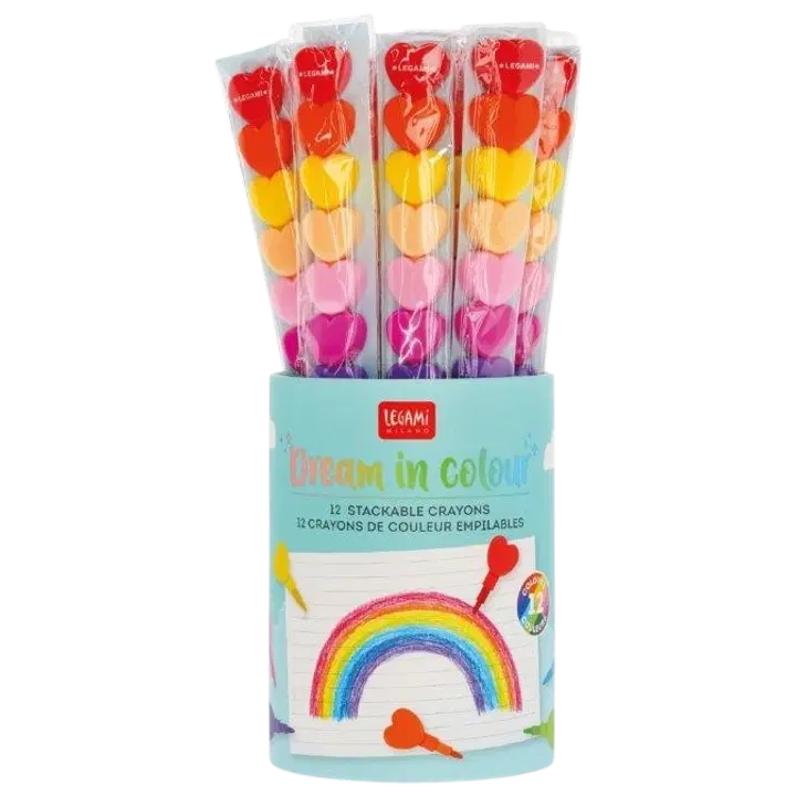 Legami värvikriidid tornis dream in color 12 tk, süda