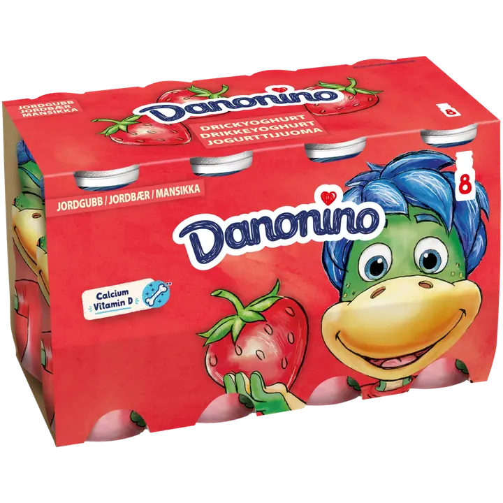Danone Danonino mansikka jogurttijuoma 8x100g
