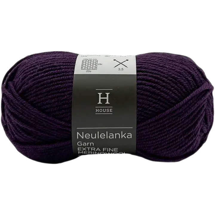 House neulelanka merinovilla 311120 50 g Plum 12122