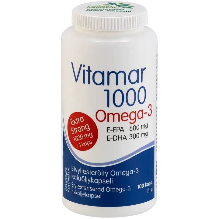 Vitamar 1000 etyyliesteröity Omega-3-kapseli 100 kaps