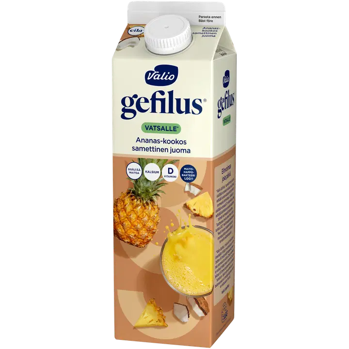 Valio Gefilus® mjuk och len dryck 1 l ananas-kokos laktosfri