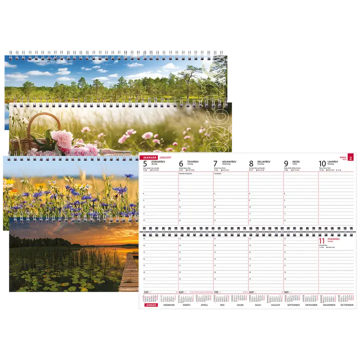 Lauakalender classic, pildiga kartongkaa