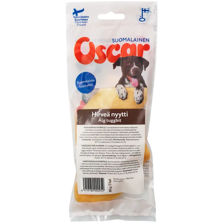 Oscar Hirveä nyytti puruherkku 80 g (2 kpl), koirille