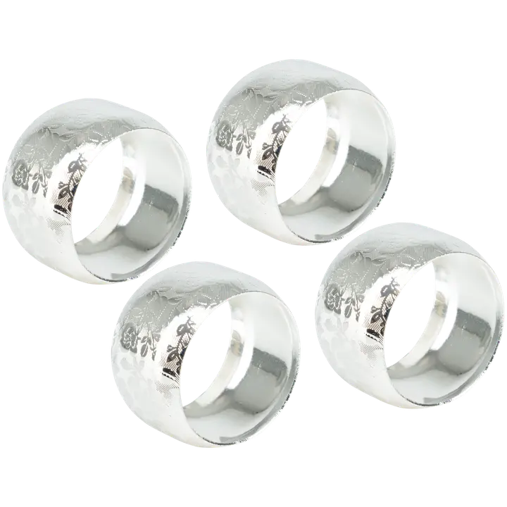 House lautasliinarengas 4 kpl, halkaisija 4,6 cm, hopeanvärinen