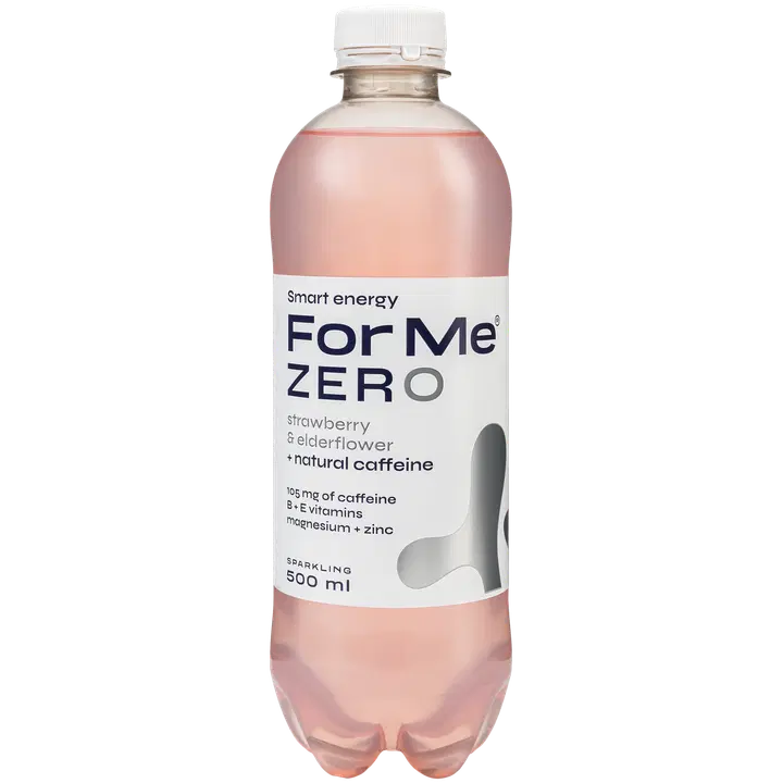 For Me Zero maasika- ja leedriõiemaitseline suhkruvaba kofeiinijook 500 ml