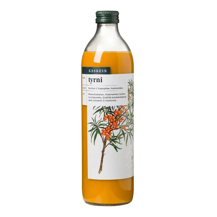 Kaskein Luomu tyrnitäysmehu, makeuttamaton, lisäaineeton 0,5 L