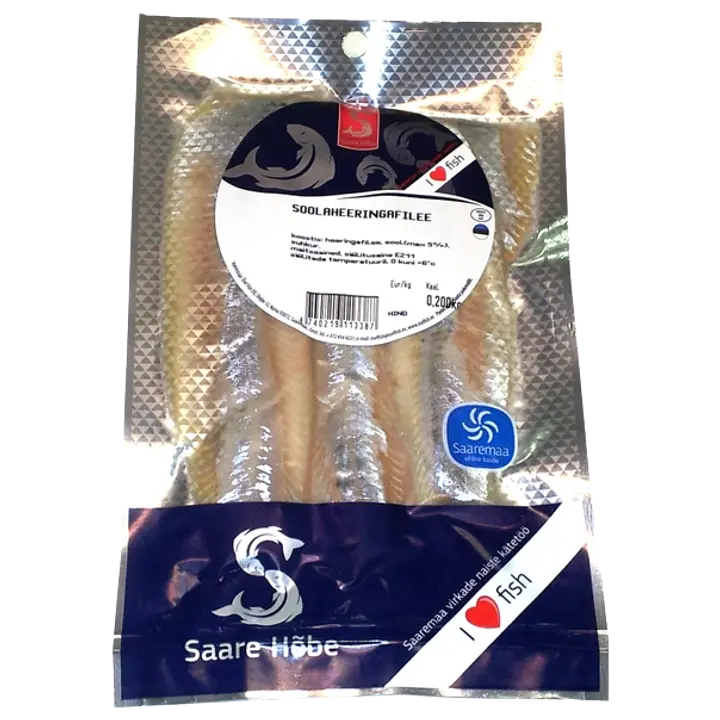 Saare Hõbe Soola Heeringafilee, Nahata 200 G