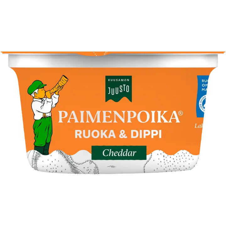 Kuusamon Juusto Paimenpoika Ruoka & Dippi Cheddar sulatejuusto 200 g