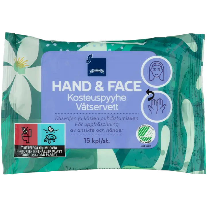 Rainbow niisked salvrätid kätele ja näole 15tk