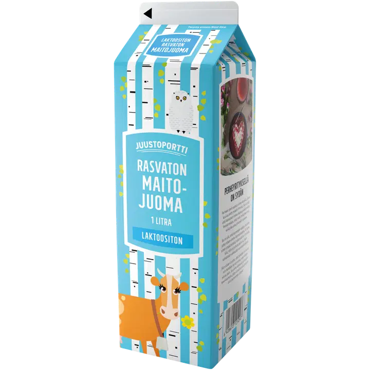 Juustoportti Rasvaton maitojuoma 1 l laktoositon ESL