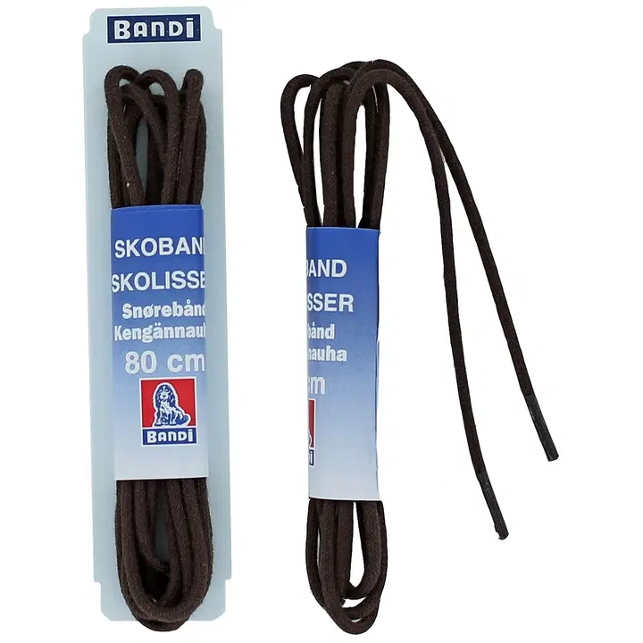 Bandi kengännauha pyöreä 80cm 463 tumman ruskea 1pr
