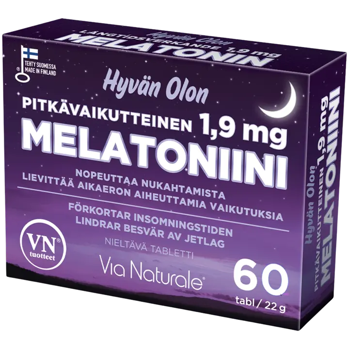 ViaNaturale Hyväna Olon melatoniini tabletid 60 tk 1,9 mg