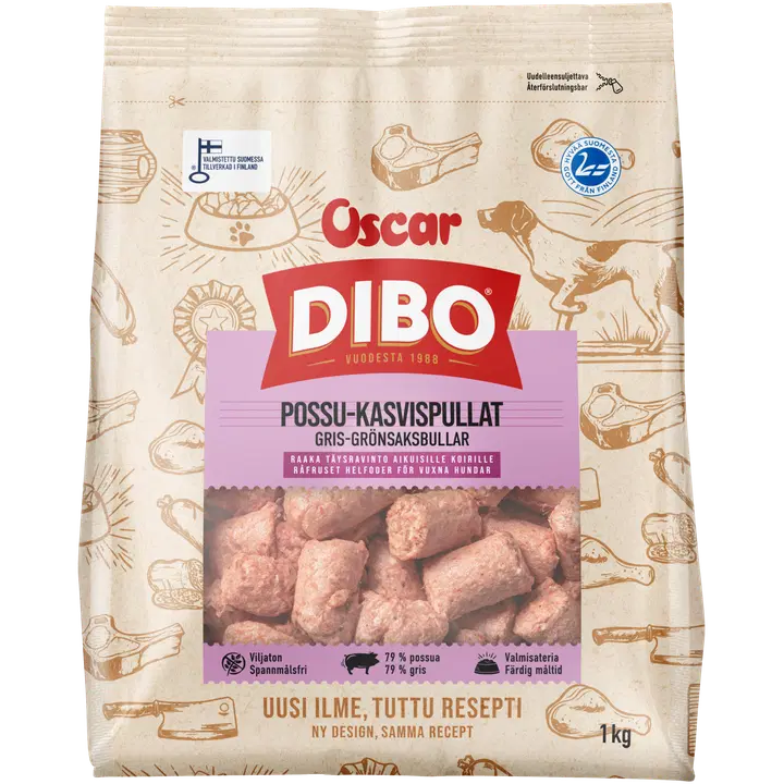 DIBO Possu-kasvispullat 1 kg
