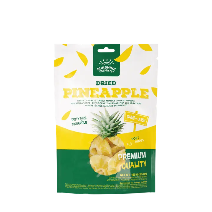 Sunshine Delights kuivatatud ananass 100g