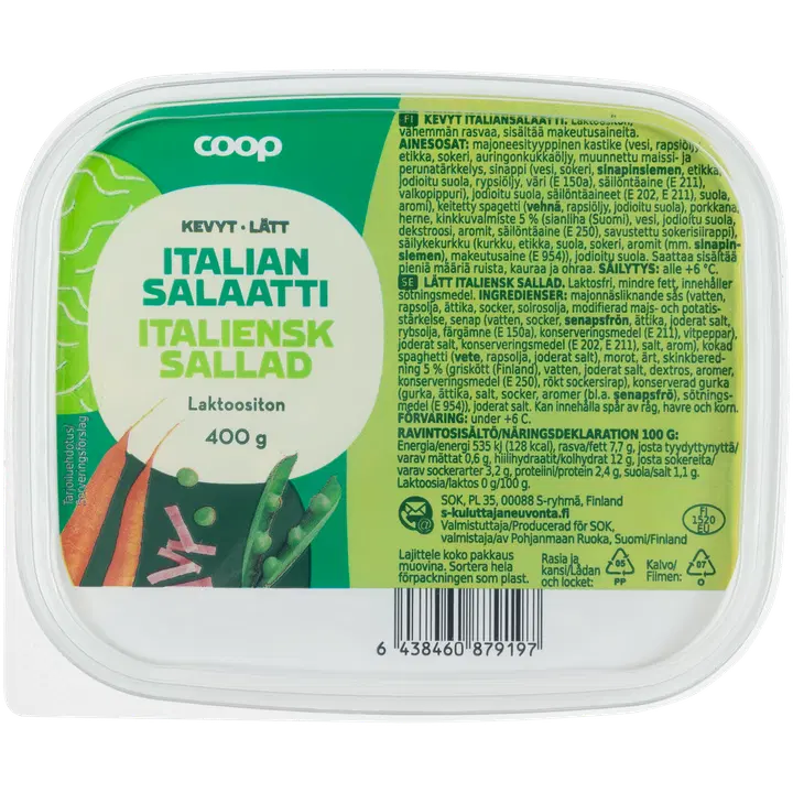 Coop Italiansalaatti Kevyt 400g