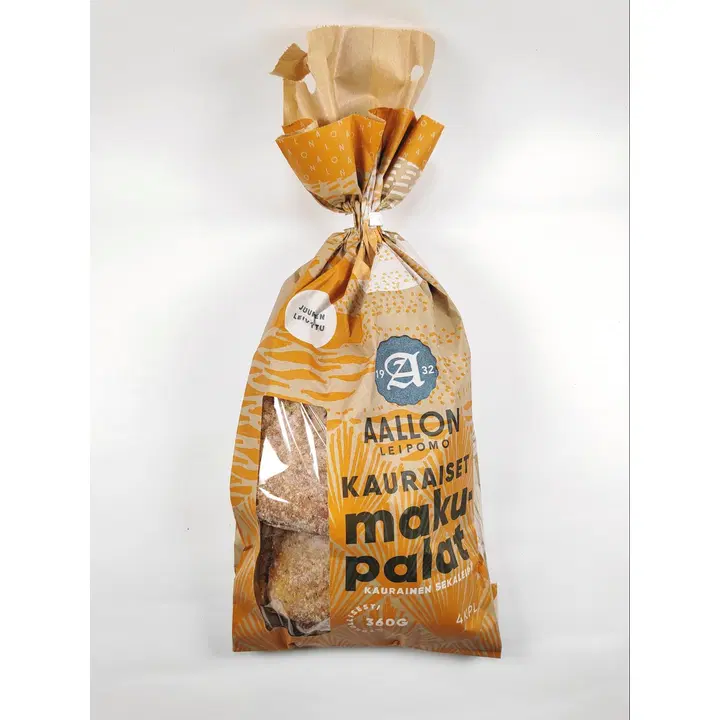 Aallon Leipomon kauraiset makupalat, 4 kpl, 380g
