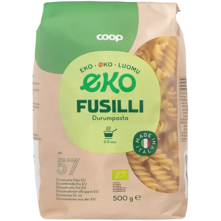 Coop Fusilli pasta luomu 500 g