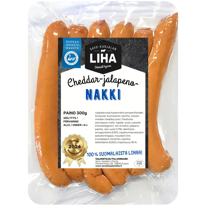Savo-Karjalan Liha Oy Cheddar-jalapeno-nakki 300g