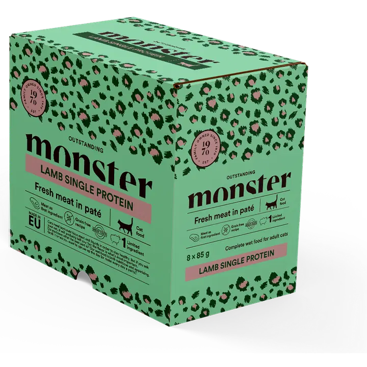 Monster Cat Pouches Lamb 85g 8-pack