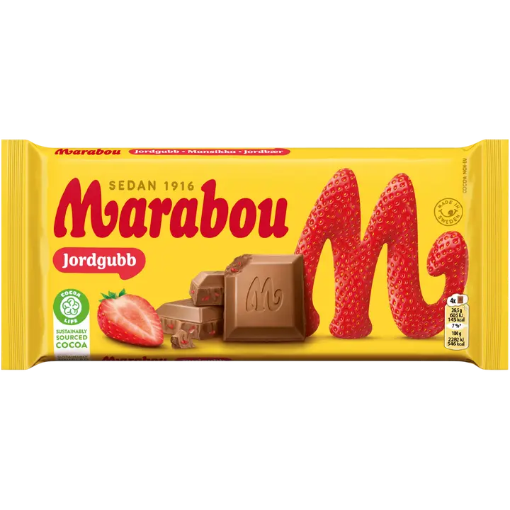 Marabou Jordgubb suklaalevy 185g