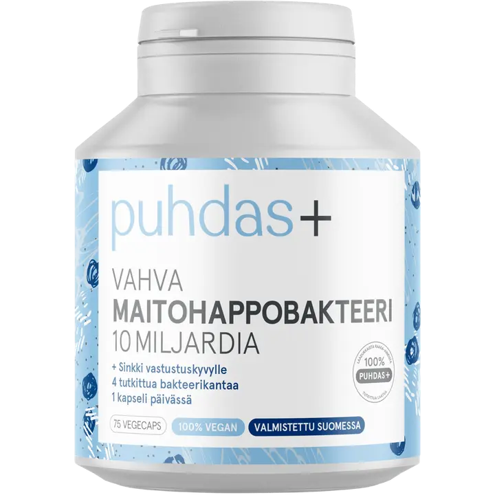 Puhdas+ Vahva maitohappobakteeri 10 miljardia 23g/75kaps