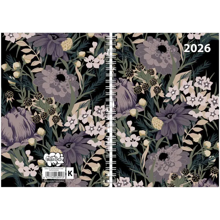 Vuosikalenteri Vallila A5 2026 Karhunvatukka