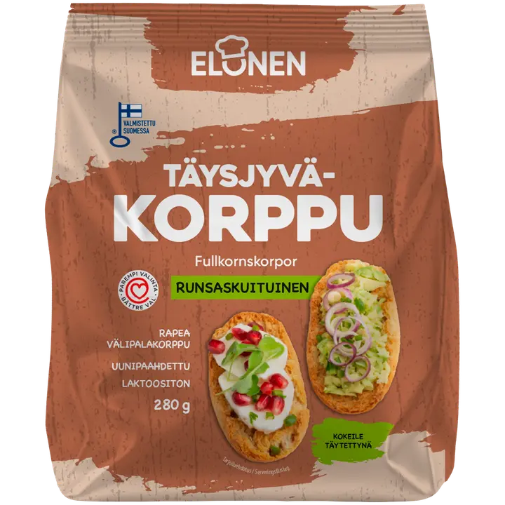 Elonen täysjyväkorppu 280g