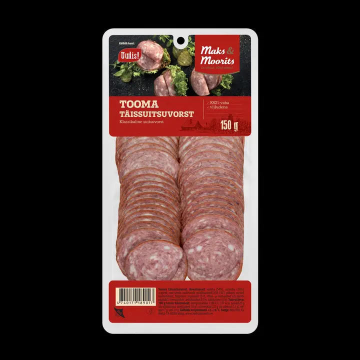 Maks&Moorits Tooma täissuitsuvorst 150g viilutatud