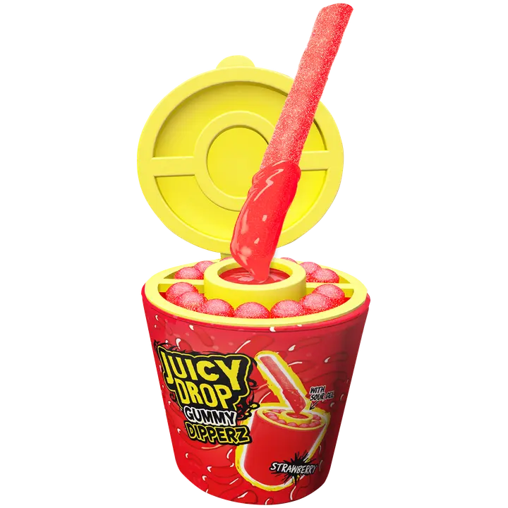 Bazooka Juicy Drop Gummy Dipperz Karkkitikku kirpeällä geelillä 96g