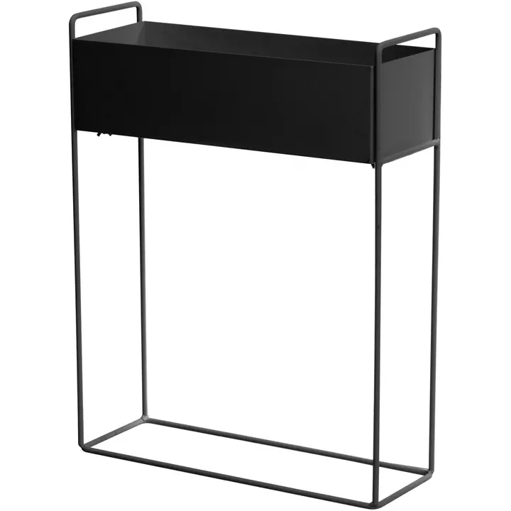 4Living Kukkalaatikko suorakaide musta 55x20x70 cm