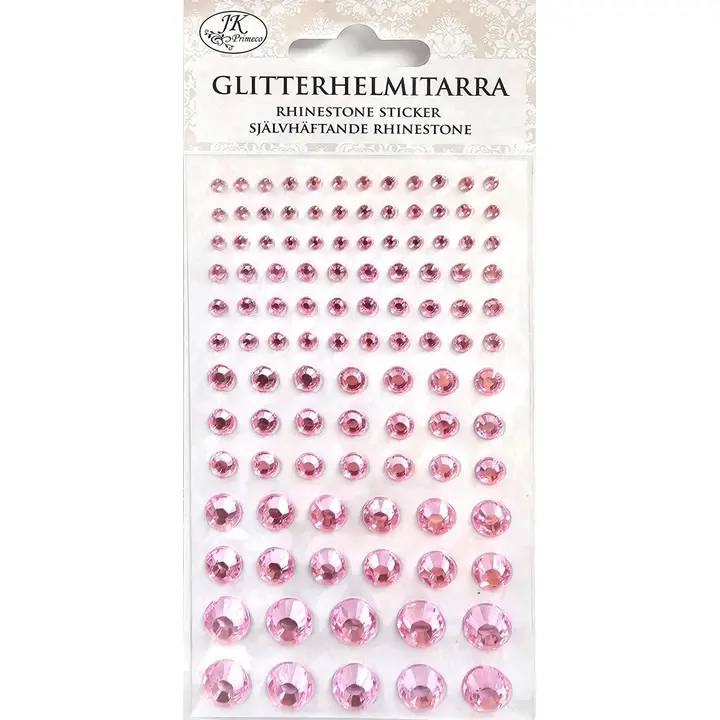 J.K. Primeco glitterhelmitarra vaaleanpunainen