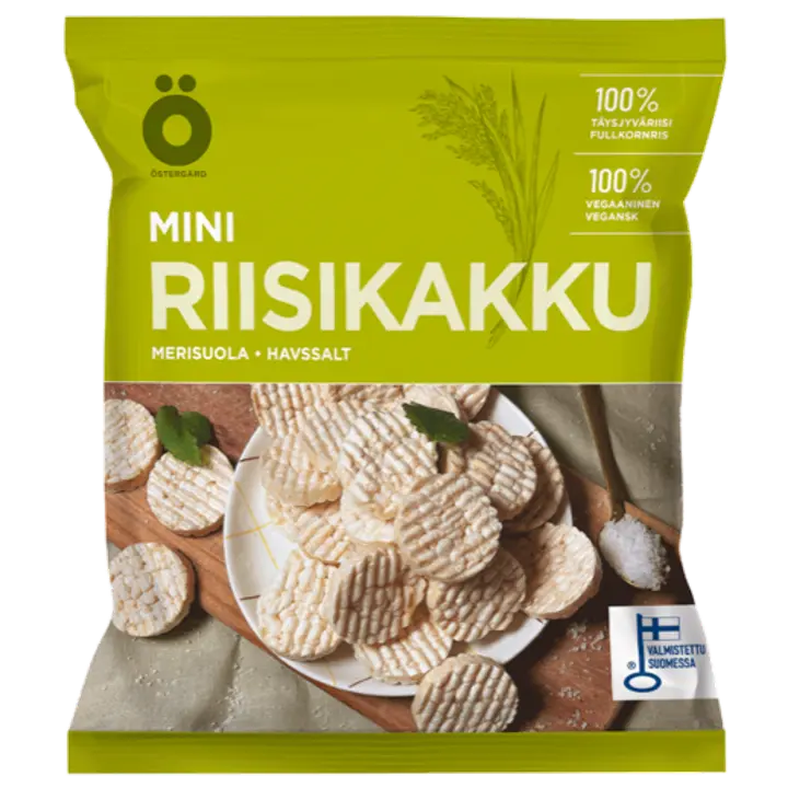 Östergåd miniriisikakku merisuola täysjyvä 30g