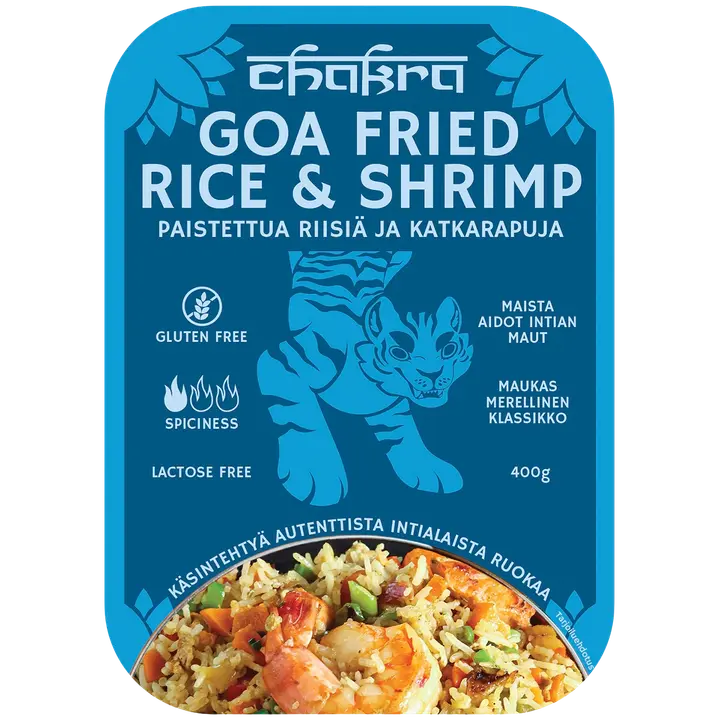 Goa praetud riis krevettidega 400g