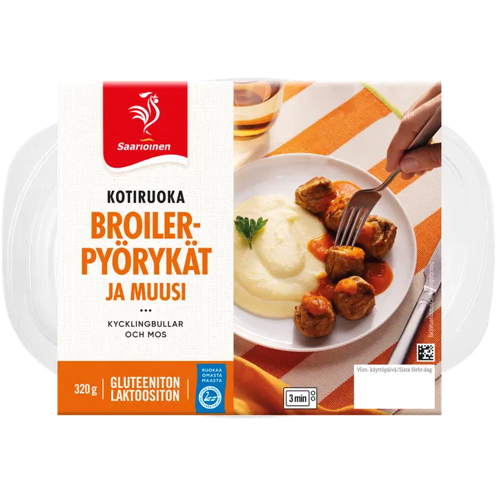 Saarioinen Broilerpyörykät ja muusi 320g