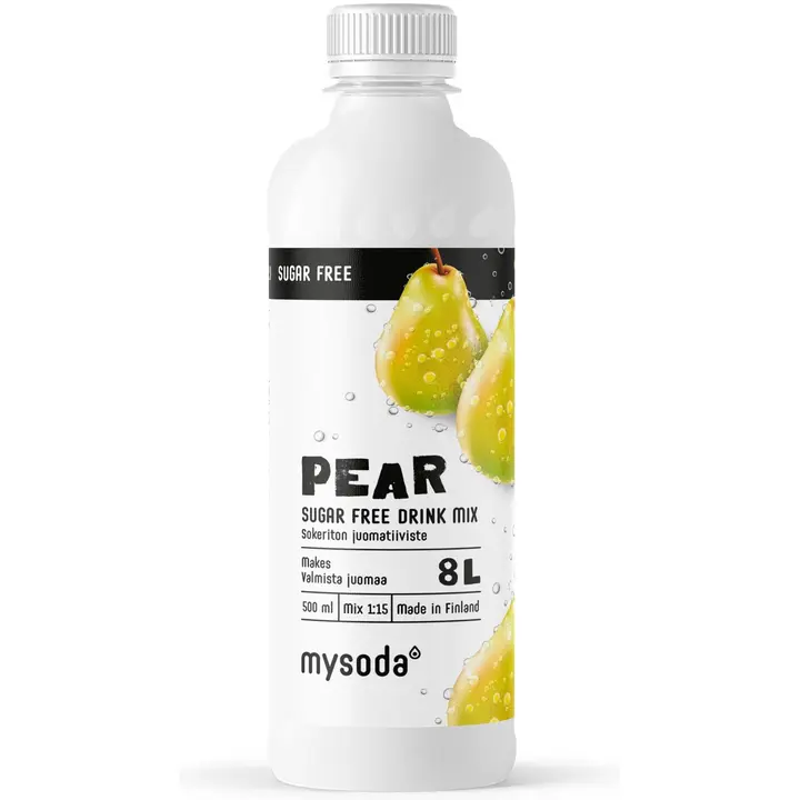 Mysoda Päärynä Sokeriton Virvoitusjuomatiiviste 500ml