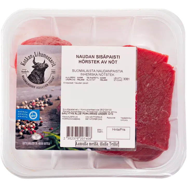 Kotkan lihamestarit naudan sisäpaisti n. 750 g