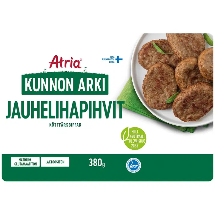 Atria Kunnon Arki Jauhelihapihvit 380g