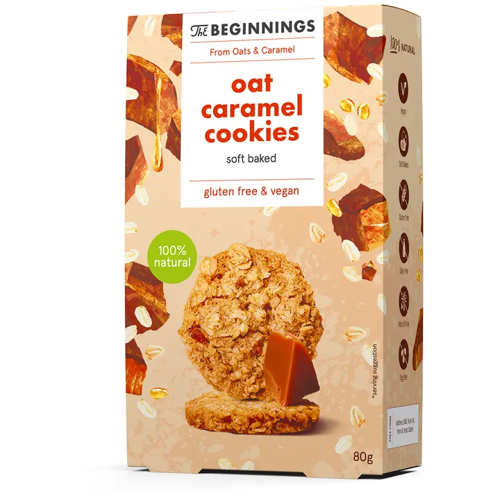 The Beginnings Kaura-Karamellikeksi 80g Gluteeniton